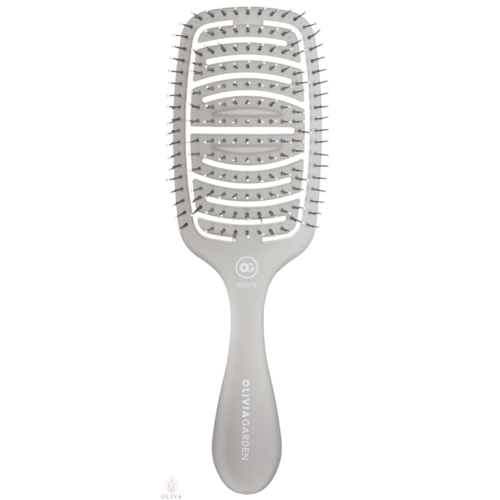 Olivia Garden Essential Care Flex Medium Hair Bristles Ice Grey