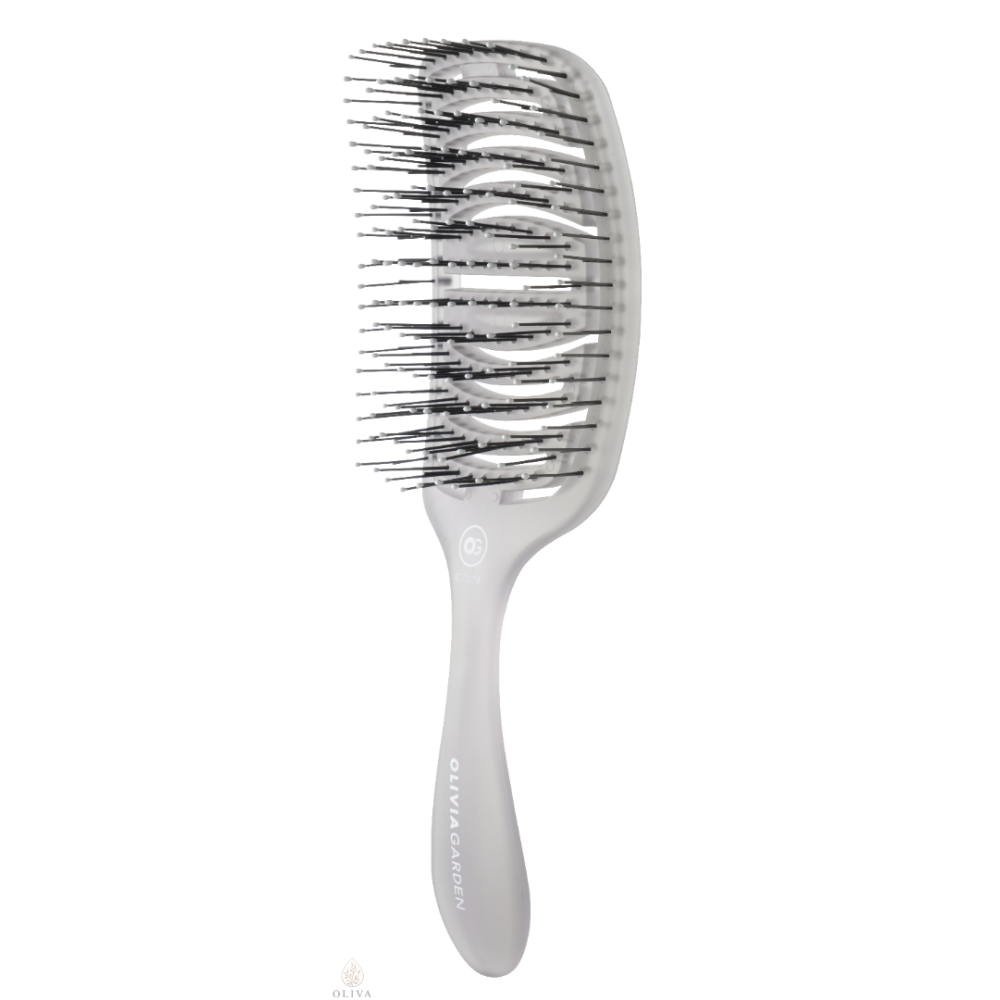 Olivia Garden Essential Care Flex Medium Hair Bristles Ice Grey