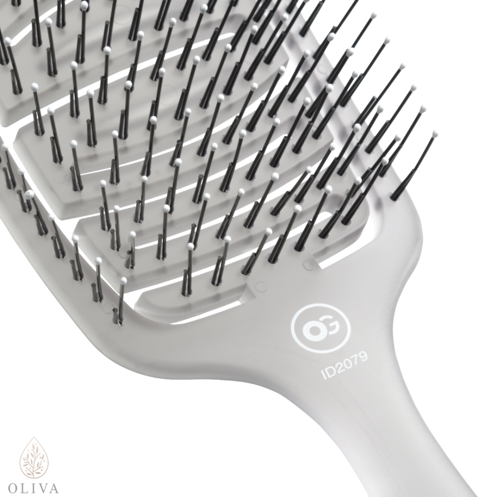 Olivia Garden Essential Care Flex Medium Hair Bristles Ice Grey