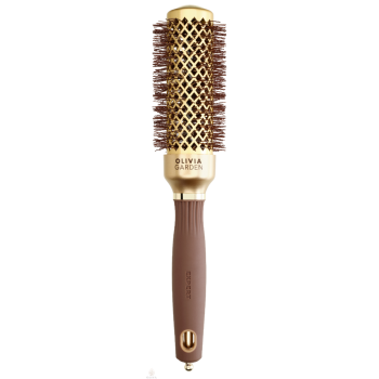 Olivia Garden Expert Blowout Shine Wavy Bristles Gold&Brown 35