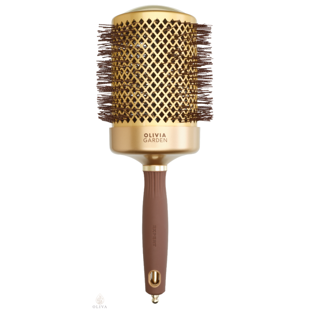Olivia Garden Expert Blowout Shine Wavy Bristles Gold&Brown 80