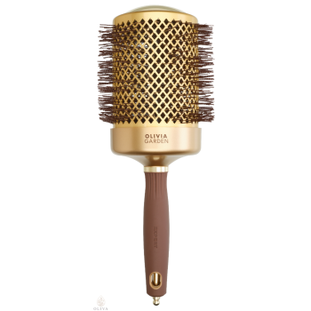 Olivia Garden Expert Blowout Shine Wavy Bristles Gold&Brown 80
