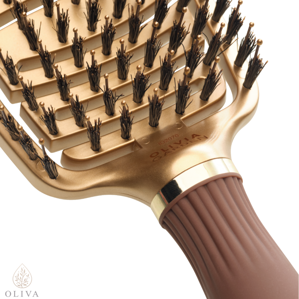 Olivia Garden Expert Care Flex Boar&Nylon Bristles Gold&Brown