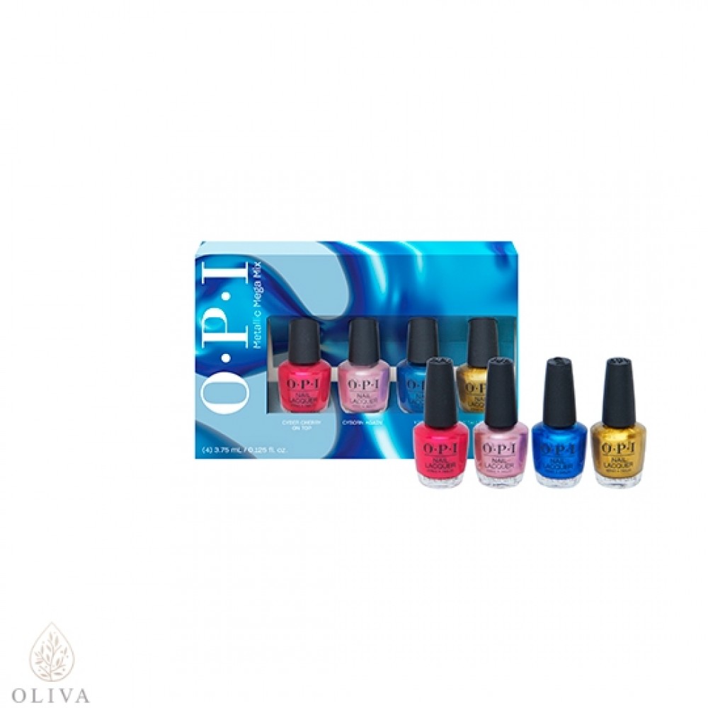 Opi Metalic Mega Mix Set Mini Lakova Za Nokte (4 X 3.75Ml)