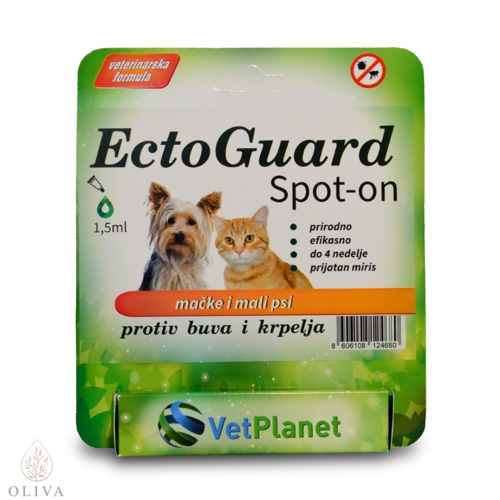 Vetplanet Ectoguard Spot-On Za Mačke I Pse Do 5Kg, 1,5 Ml