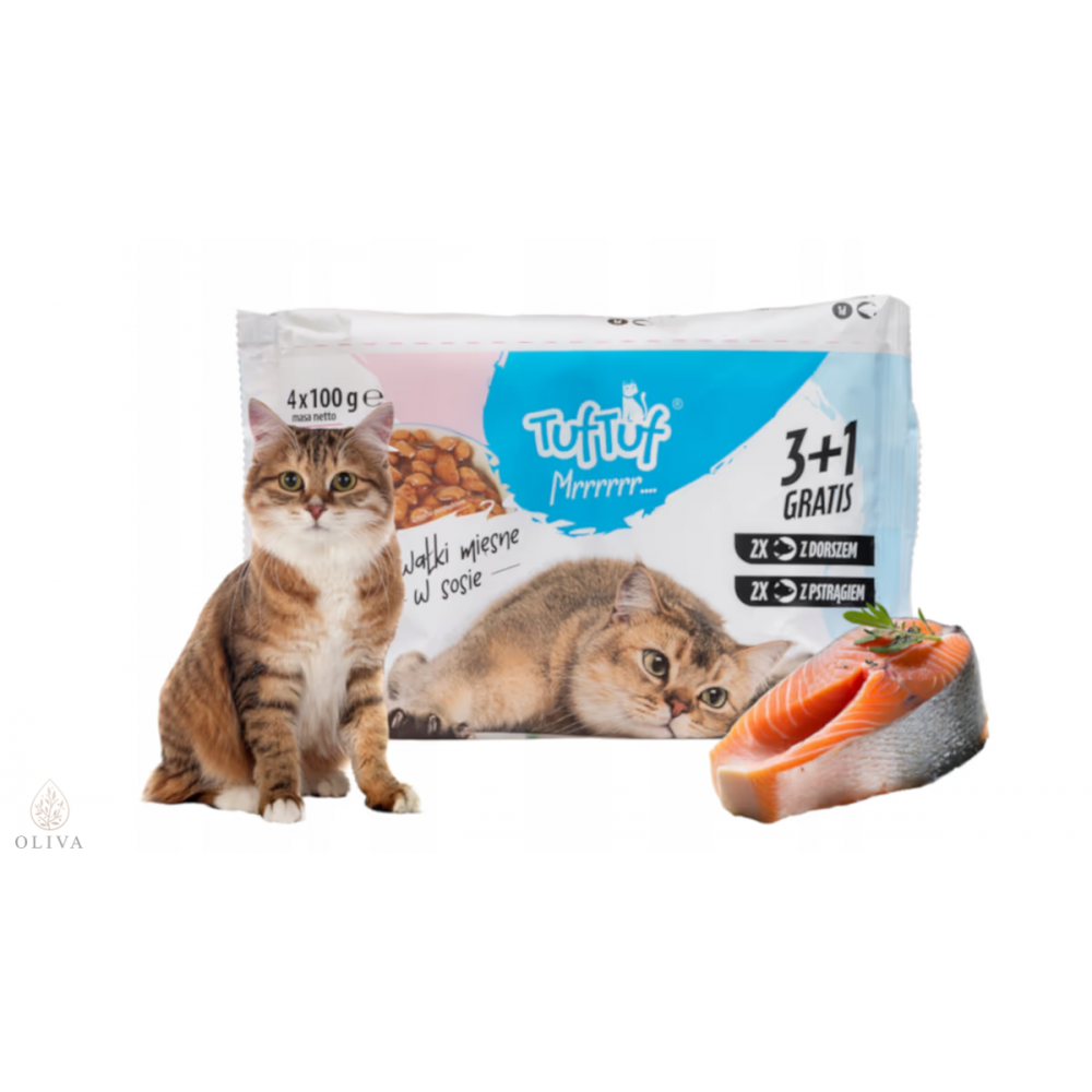 Tuf Tuf Cat Multipack 4X100G Bakalar I Pastrmka